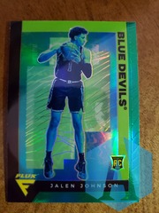 2021 Chronicles Draft Picks Jalen Johnson #238 Flux Green and Black Prizm